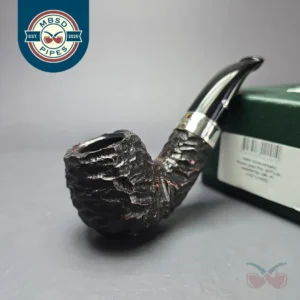 Peterson 160th Anniversary Pat. B Rusticated Bent Billiard Briar Pipe, New