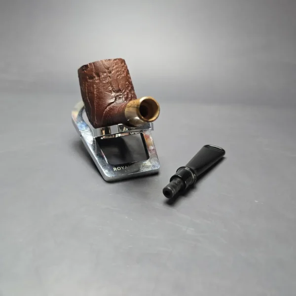 MBSD Briars by Piero Vitale Vintage Sandblasted Billiard w/ Olivewood Briar Pipe, New - Image 12