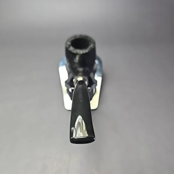 MBSD Briars Timeless Traditions 2 Sandblasted Bent Billiard w/ Silver Handmade Briar Pipe, New - Image 9