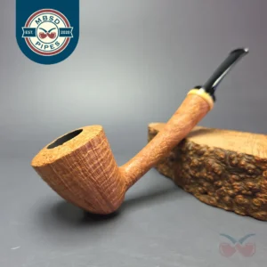 Madao 3000 Natural Sandblasted Dublin w/ Boxwood Handmade Briar Pipe New