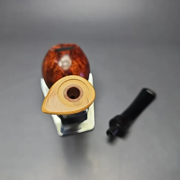 MBSD Briars Modern Masters 2 Smooth Blowfish w/ Boxwood Handmade Briar Pipe, New - Image 6