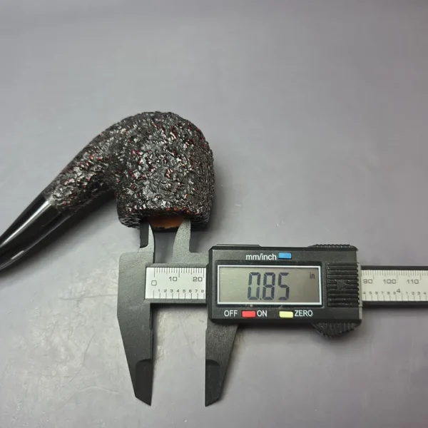 Castello Sea Rock Briar 4K Rusticated Bent Billiard Estate Briar Pipe, Unsmoked - Image 11