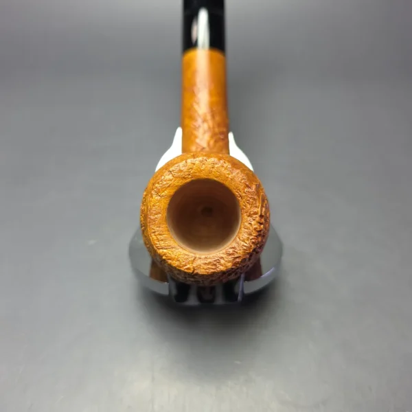 Buckeye Hand Made Tan Sandblasted Billiard Briar Pipe, New - Image 6