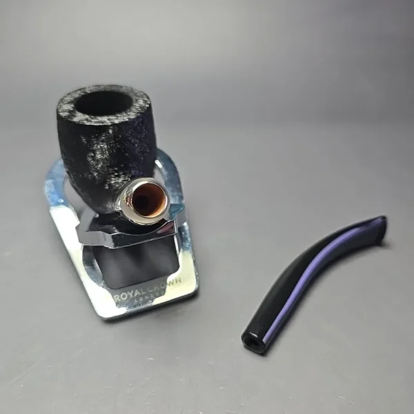 MBSD Briars Timeless Traditions 2 Sandblasted Bent Billiard w/ Silver Handmade Briar Pipe, New - Image 10