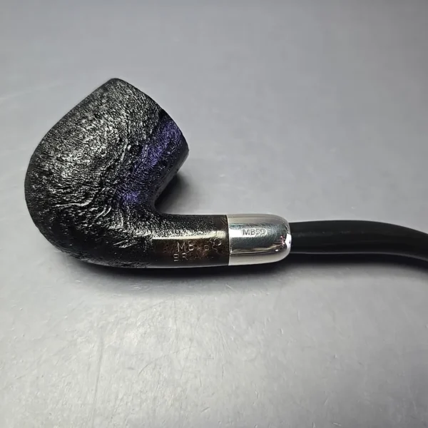 MBSD Briars Timeless Traditions 2 Sandblasted Bent Billiard w/ Silver Handmade Briar Pipe, New - Image 11