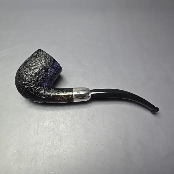 MBSD Briars Timeless Traditions 2 Sandblasted Bent Billiard w/ Silver Handmade Briar Pipe, New - Image 12
