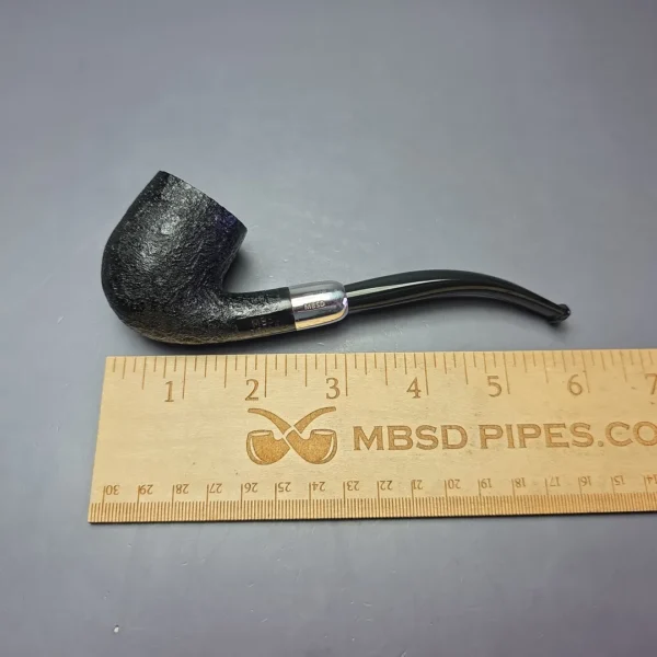 MBSD Briars Timeless Traditions 2 Sandblasted Bent Billiard w/ Silver Handmade Briar Pipe, New - Image 10