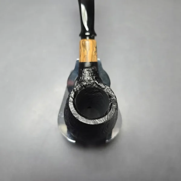 MBSD Briars by Piero Vitale Vintage Sandblasted Brandy w/ Olivewood Briar Pipe, New - Image 6