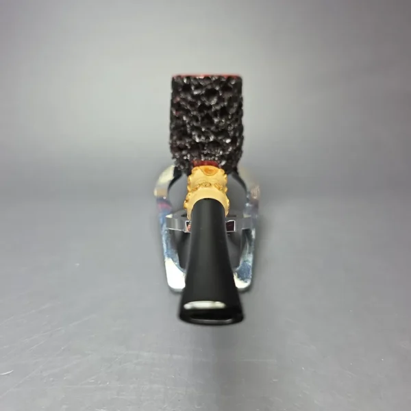 Walt Cannoy Cardinal House Morton Lava Rock Billiard w/ Bamboo Handmade Briar Pipe, New - Image 6
