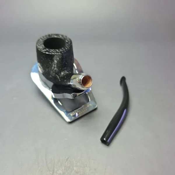 MBSD Briars Timeless Traditions 2 Sandblasted Bent Billiard w/ Silver Handmade Briar Pipe, New - Image 12