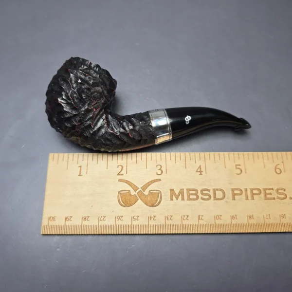 Peterson 160th Anniversary Pat. B Rusticated Bent Billiard Briar Pipe, New - Image 9