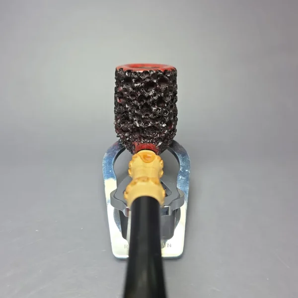 Walt Cannoy Cardinal House Morton Lava Rock Billiard w/ Bamboo Handmade Briar Pipe, New - Image 8