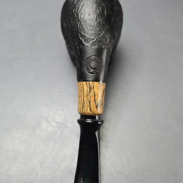 MBSD Briars by Piero Vitale Vintage Sandblasted Brandy w/ Olivewood Briar Pipe, New - Image 9