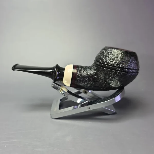 Qi Studio Partially Sandblasted Rhodesian Estate Briar Pipe, Unsmoked - Image 4