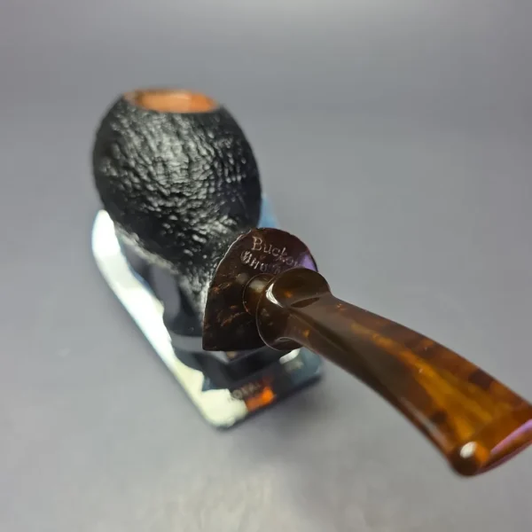 Buckeye Hand Made Sandblasted Blowfish Briar Pipe, New - Image 8
