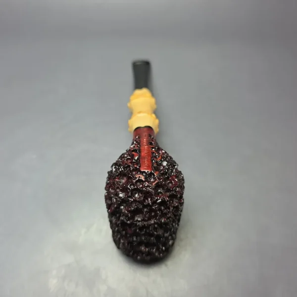 Walt Cannoy Cardinal House Morton Lava Rock Billiard w/ Bamboo Handmade Briar Pipe, New - Image 11