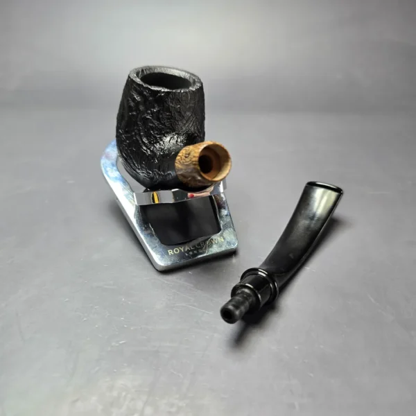 MBSD Briars by Piero Vitale Vintage Sandblasted Brandy w/ Olivewood Briar Pipe, New - Image 12