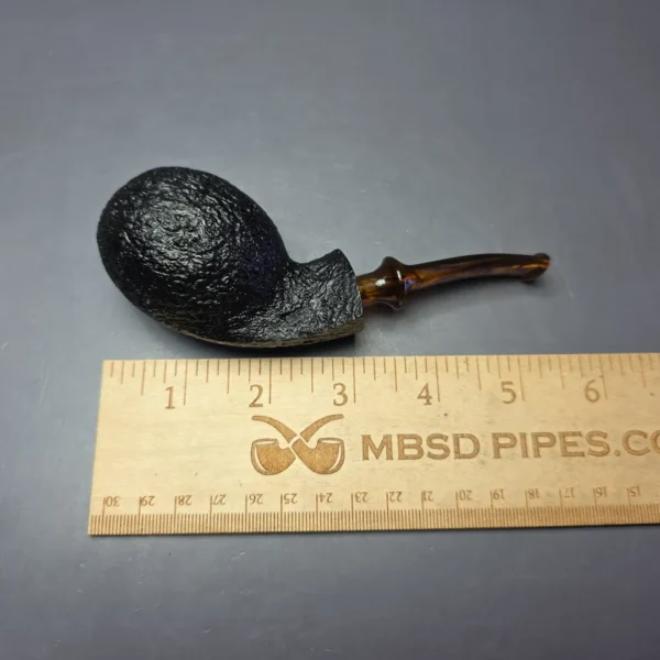 Buckeye Hand Made Sandblasted Blowfish Briar Pipe, New - Image 9