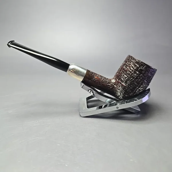 MBSD Briars Timeless Traditions 1 Sandblasted Billiard w/ Silver Handmade Briar Pipe, New - Image 7