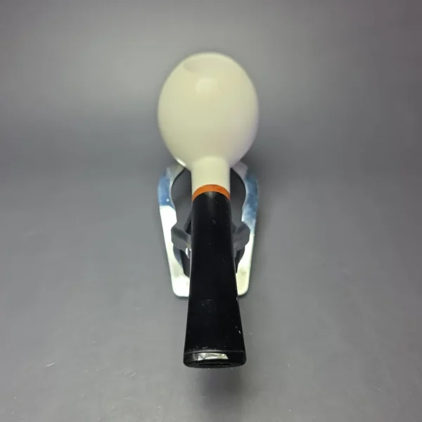 MBSD Meerschaum Deluxe XL Translucent Smooth Apple Block Meerschaum Pipe, Briar-Mortise, New - Image 6