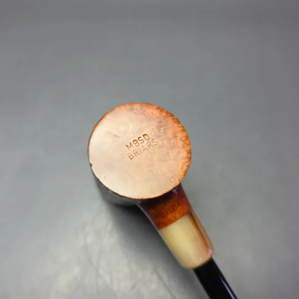 MBSD Briars "Re-Don" Sandblasted Poker w/ Horn, Briar Pipe, New - Image 7