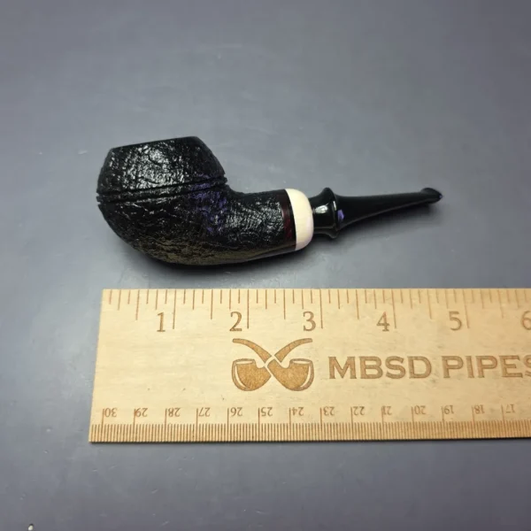 Qi Studio Partially Sandblasted Rhodesian Estate Briar Pipe, Unsmoked - Image 8