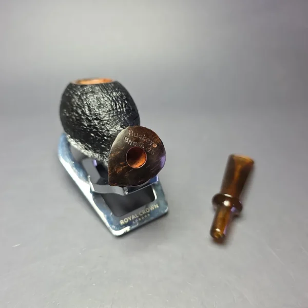 Buckeye Hand Made Sandblasted Blowfish Briar Pipe, New - Image 11