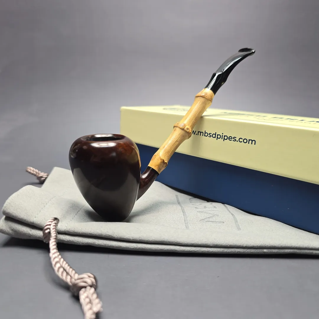MBSD Briars Modern Masters 1 Smooth Peewit w/ Bamboo Handmade Briar Pipe, New - Image 2