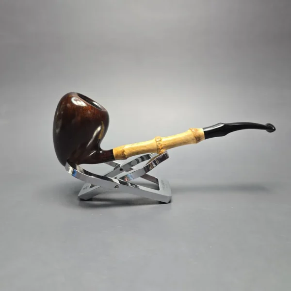 MBSD Briars Modern Masters 1 Smooth Peewit w/ Bamboo Handmade Briar Pipe, New - Image 3