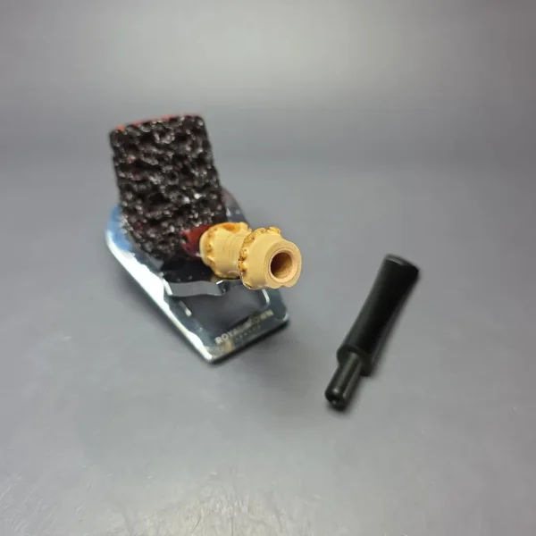 Walt Cannoy Cardinal House Morton Lava Rock Billiard w/ Bamboo Handmade Briar Pipe, New - Image 15