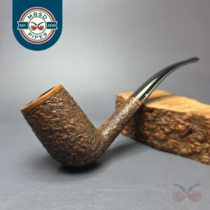 Julius Vesz 1992 Hand Made (4) Rusticated Stack Estate Briar Pipe, Canadian Estates