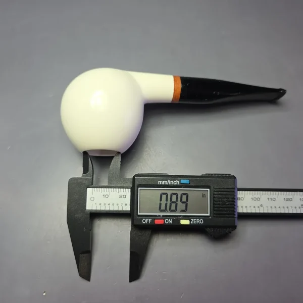 MBSD Meerschaum Deluxe XL Translucent Smooth Apple Block Meerschaum Pipe, Briar-Mortise, New - Image 10