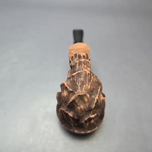 Nording Spruce Matte Partially Rusticated Freehand Estate Briar Pipe, Unsmoked - Image 7