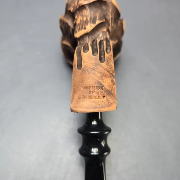 Nording Spruce Matte Partially Rusticated Freehand Estate Briar Pipe, Unsmoked - Image 8