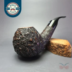 Ardor Urano Giant Partially Rusticated Magnum Apple Estate Briar Pipe, Italian Estates