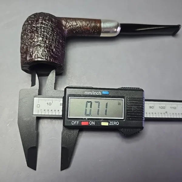 MBSD Briars Timeless Traditions 1 Sandblasted Billiard w/ Silver Handmade Briar Pipe, New - Image 14