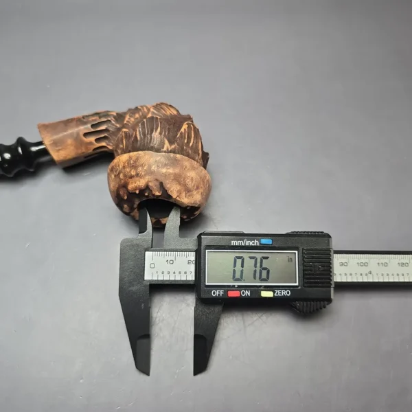 Nording Spruce Matte Partially Rusticated Freehand Estate Briar Pipe, Unsmoked - Image 10