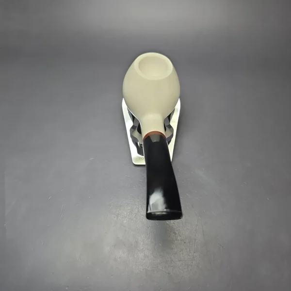 MBSD Meerschaum Deluxe Smooth Brandy Block Meerschaum Pipe, Briar-Mortise, 9mm - Image 8