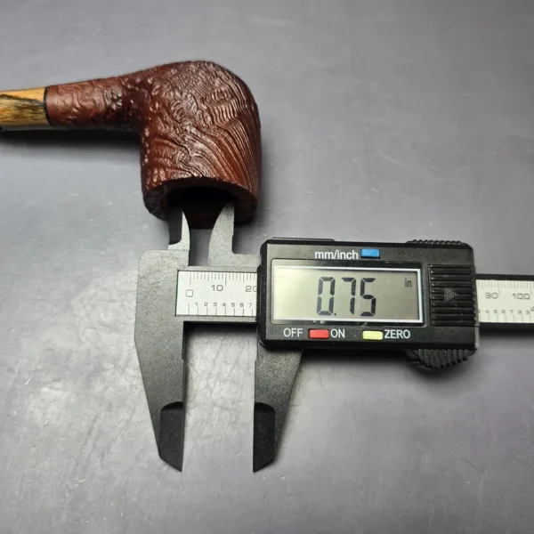 MBSD Briars by Piero Vitale Vintage Sandblasted Billiard w/ Olivewood Briar Pipe, New - Image 11