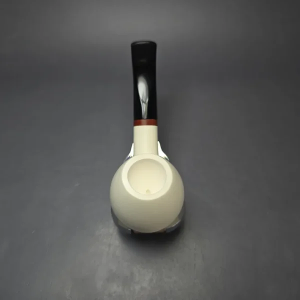 MBSD Meerschaum Deluxe Smooth Brandy Block Meerschaum Pipe, Briar-Mortise, 9mm - Image 9