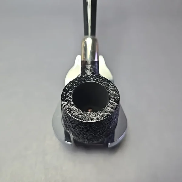 MBSD Briars Timeless Traditions 2 Sandblasted Bent Billiard w/ Silver Handmade Briar Pipe, New - Image 5