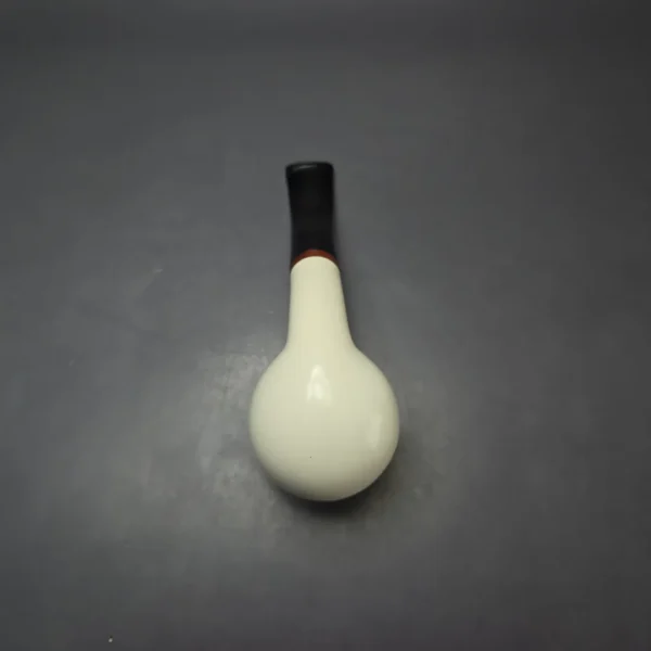 MBSD Meerschaum Deluxe Smooth Brandy Block Meerschaum Pipe, Briar-Mortise, 9mm - Image 10