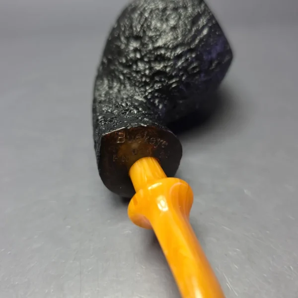 Buckeye Hand Made Partially Sandblasted Blowfish Briar Pipe, New - Image 8