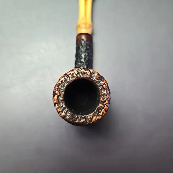 Don Carlos 1 Note Rusticated Billiard w/ Bamboo Estate Briar Pipe, Italian Estates - Image 4