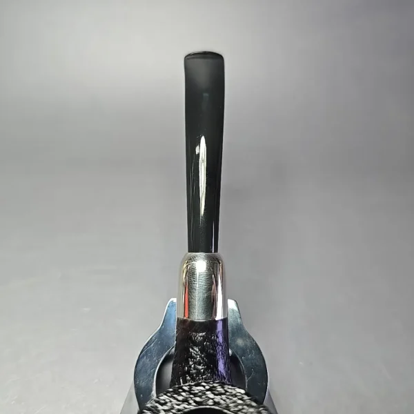 MBSD Briars Timeless Traditions 2 Sandblasted Bent Billiard w/ Silver Handmade Briar Pipe, New - Image 6