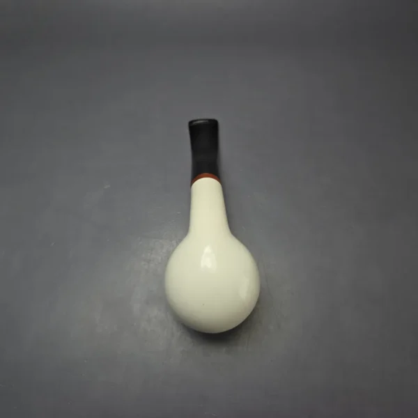 MBSD Meerschaum Deluxe Smooth Brandy Block Meerschaum Pipe, Briar-Mortise, 9mm - Image 11