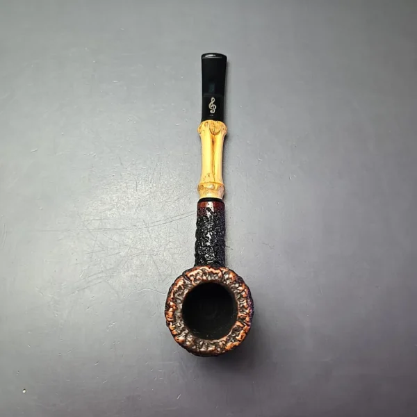 Don Carlos 1 Note Rusticated Billiard w/ Bamboo Estate Briar Pipe, Italian Estates - Image 6