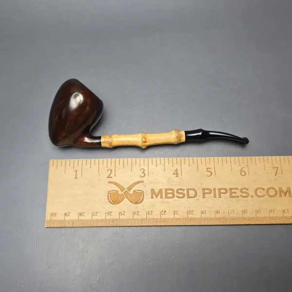 MBSD Briars Modern Masters 1 Smooth Peewit w/ Bamboo Handmade Briar Pipe, New - Image 15