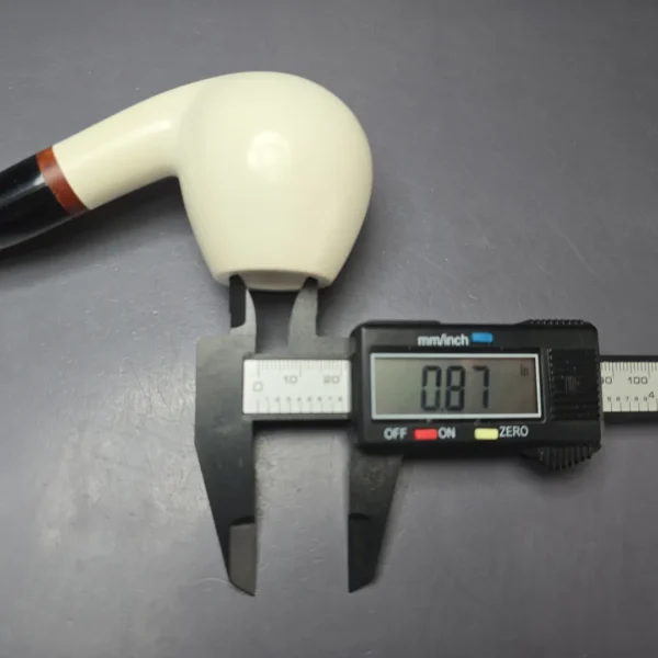 MBSD Meerschaum Deluxe Smooth Brandy Block Meerschaum Pipe, Briar-Mortise, 9mm - Image 13