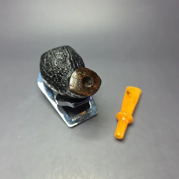 Buckeye Hand Made Partially Sandblasted Blowfish Briar Pipe, New - Image 11